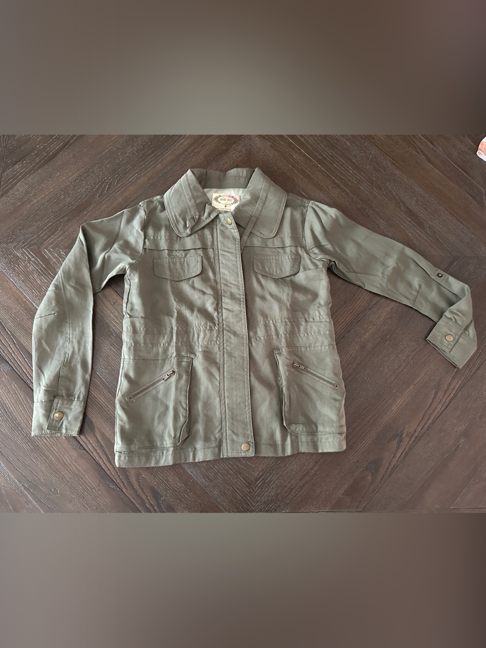 Joyfolie Olive Green Kids Jean Jacket